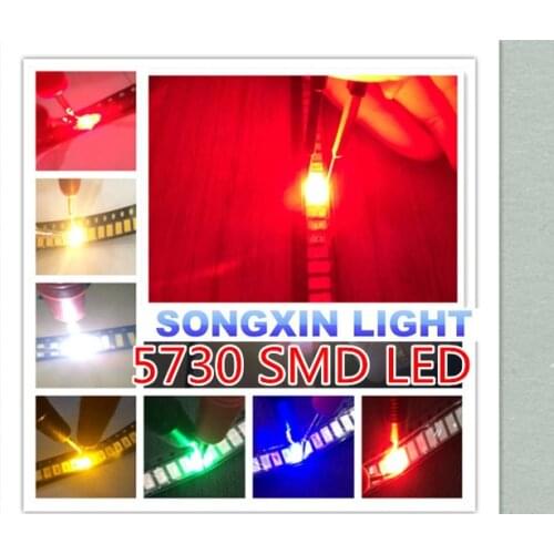 100 pcs 5630 SMD LED 5730 SMT LEDS 20 Each red/blue/green/yellow/white Color SMD SMT 5730 LED light Chip- mix Diodes