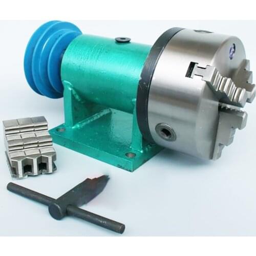 160 Powerful Lathe Spindle, Self-made Mini Woodworking DIY Lathe with Chuck and Instrument Head