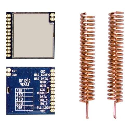 2pcs/lot Ultra-Low-Power RF module RF1212 high sensitivity SPI FSK 433MHz 470MHz SX1212 embedded small RF transceiver module