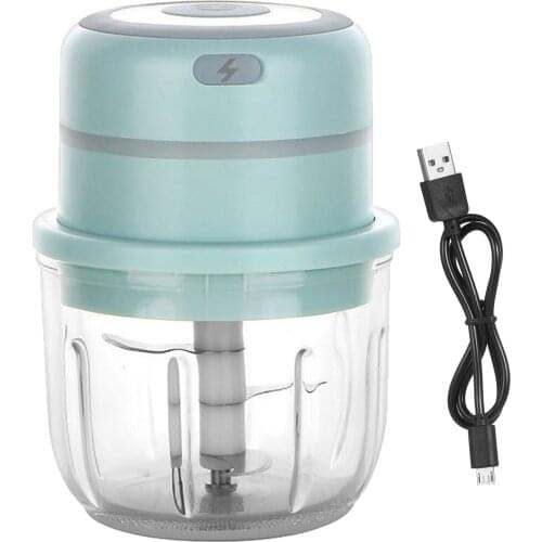 300ML USB Rechargeable Electric Mini Garlic Chopper Food Slicer Portable Garlic Grinder Blender Food Processor For Garlic Pepper