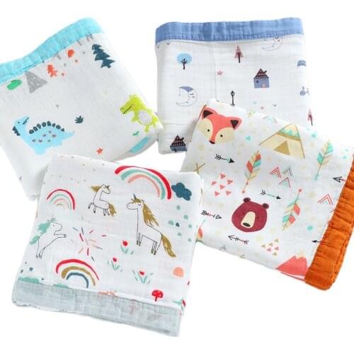 Bamboo cotton gauze cloth baby wrapped spring summer holding newborn covered with blanket wrap towel bath towel sheet