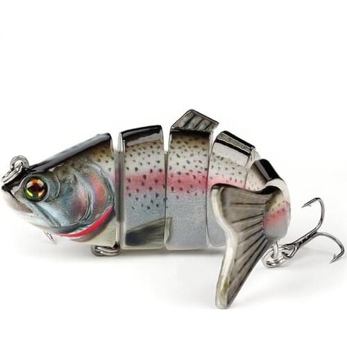 10mm 21g Swimbaits Artificial Bait Bass Fishing Lures 6 Sections Jointed Swimbait Fishing Tackle Slow Sinking Lures Baits