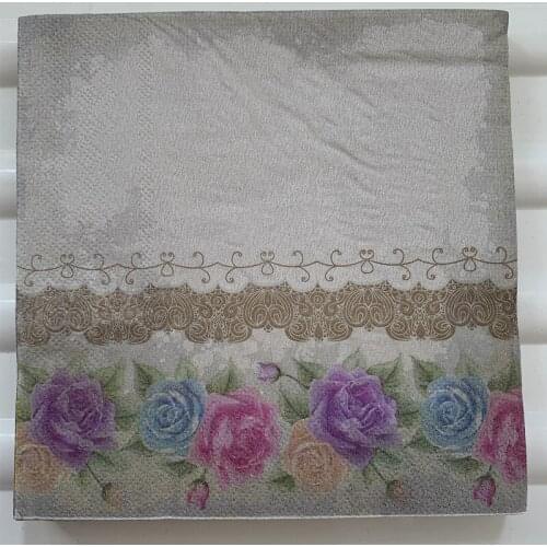 Decoupage table paper napkins elegant tissue vintage towel flower rose butterfly birthday wedding party home beautiful decor 20