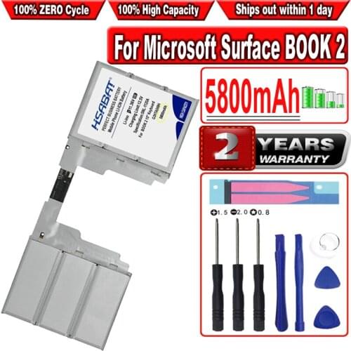 HSABAT 5800mAh G3HTA050H G3HTA049H Laptop Battery for Microsoft Surface BOOK 2 15'' Keyboard