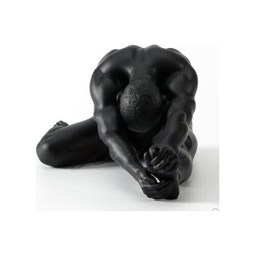 Willoni Ceramic Decoration Glazed Half-Body Naked Male Sculpture Birthday Gift Craft Home Decoration character crafts Old Statue