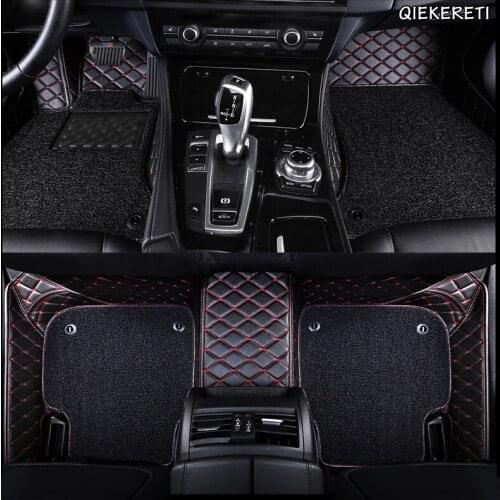 QIEKERETI Custom leather car floor mats for Hummer H2 H3 2003 2004 2005 2006 2007 2008 2006 2009 2010 foot mats