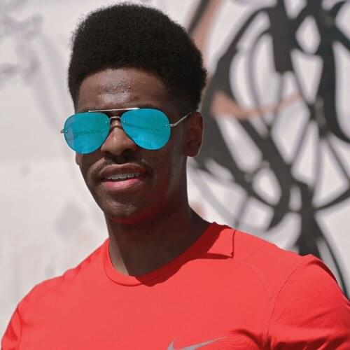 VEITHDIA Brand Sun Glasses Rimless UV400 Fashion Polarized UV400 Len Coating Mirror Sunglasses Male Eyewear For Men/Women Oculos