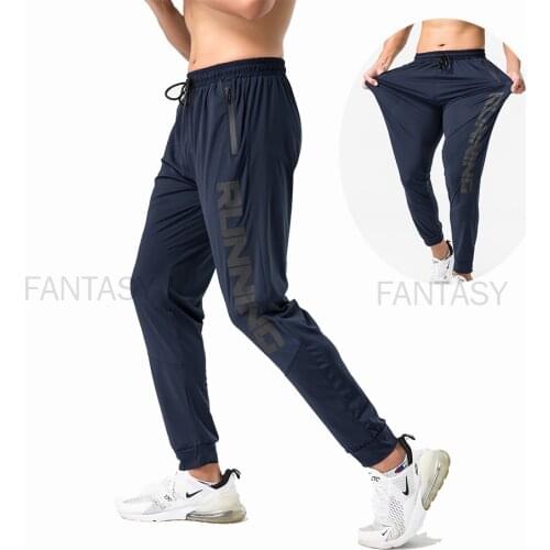 Men Sports Jogging Pants Zipper Sports Football Football Training Elasticity Leggings Jogging Gym Pants