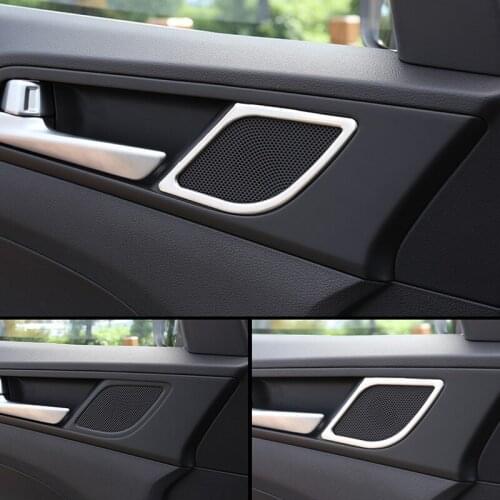 For Hyundai Tucson Accessories 2015 2016 2017 2018 2019 New Stainless Steel Front Door Up Speaker Cover Trim Car Styling