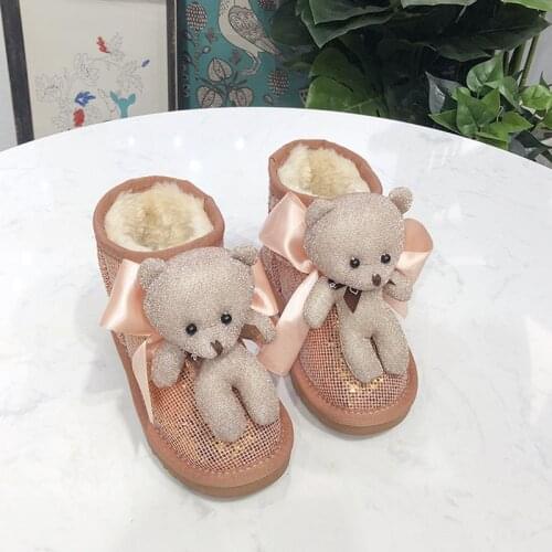 2020 winter new childrens snow boots cartoon warm cotton boots baby childrens shoes non-slip tendon bottom