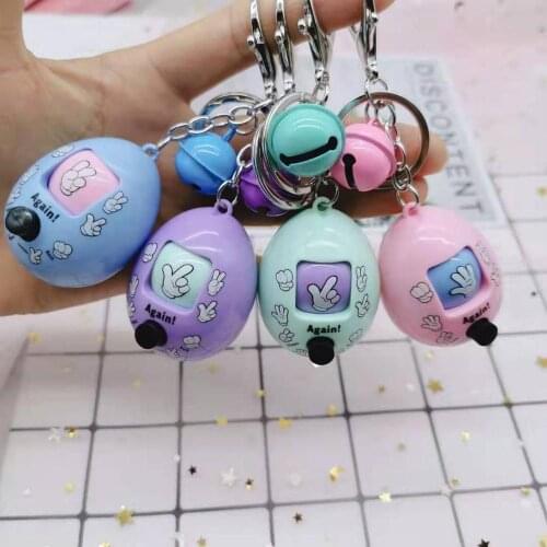 New New fun Games Keychain Rock Paper Scissors Play Toy Key Chain Car Eggs Key Ring Mora Games Keychain Car Jewelry