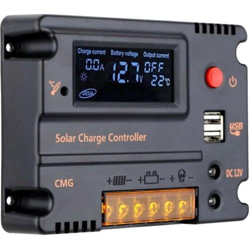 New-Solar Controller 20A MPPT 12V PV Solar Panel Battery Charger Regulator LCD Display