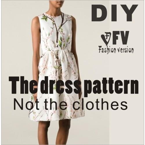Clothing DIY The dress Dresses Sewing Pattern cutting drawing Womens Dress Sewing Template BLQ-68