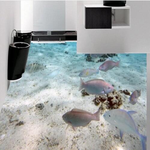 Beibehang Custom flooring world bathroom 3d flooring 3d flooring pvc thick wear-resistant ultra-environmentally friendly floori