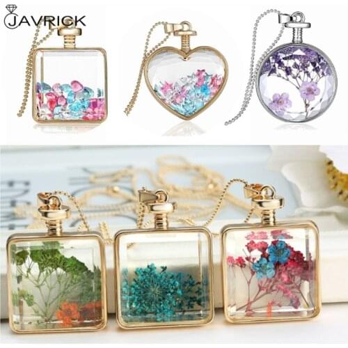 Pressed Flowers Pendant Metal DIY Frame Bezel Cabochon UV Resin Jewelry Making