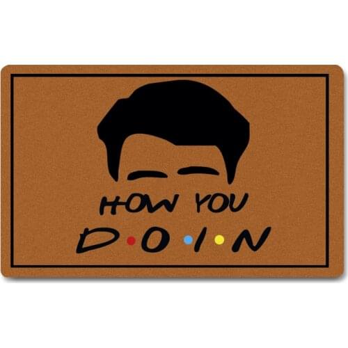 Doormat For Entrance Door How You Doin Welcome Doormat Entrance Floor Mat Decorative Indoor/Outdoor Door Mat