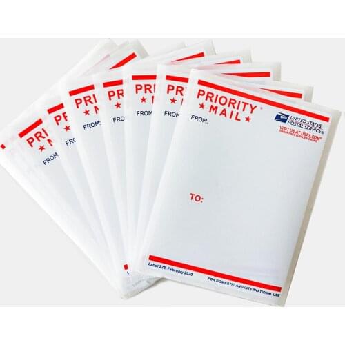 Blank Priority Mail Eggshell Stickers for Graffiti Street Art Slaps Size 4.5"x5.75" with 2021 Year Date