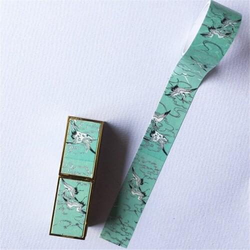 Qingyun Crane Decorative Lipstick Sticker Washi Tape Adhesive Bullet Journal Diy Scrapbooking Sticker Label Masking Craft Tape