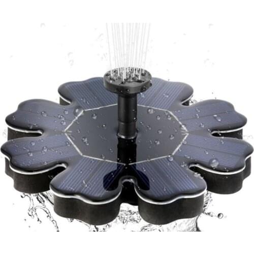 7 Nozzles Yard Water Pump Solar Panel Bird Bath Fountain Floating Flower Water Pump Garden Decor 8V 200mA
