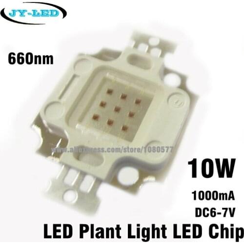 10pcs 10W 660nm 30mil LED Plant Light Chip, 3 series 3 parallel 1000mA DC6-7V Light Source For Plant Grow Faster and Batter