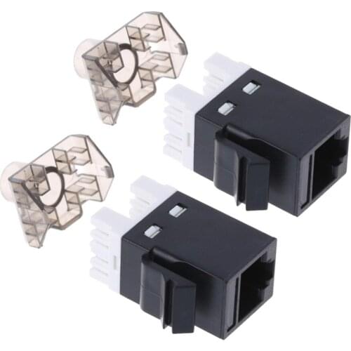 Tablet-2Pcs UTP CAT6 Network Module RJ45 Connector Cable Adapter Keystone Jack-sata to usb