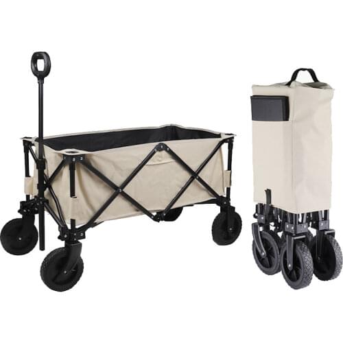 Outdoor Camping Portable folding cart for Picnic Adjustable Trolley Pull-Cart Shopping Cart Luggage