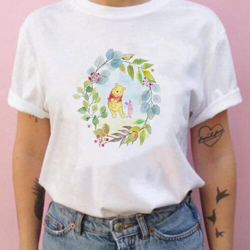 Summer Tops For Women Harajuku Fashion Unisex Tshirt Leisure Winnie the Pooh Piglet Trend Girl T Shirt Dropship