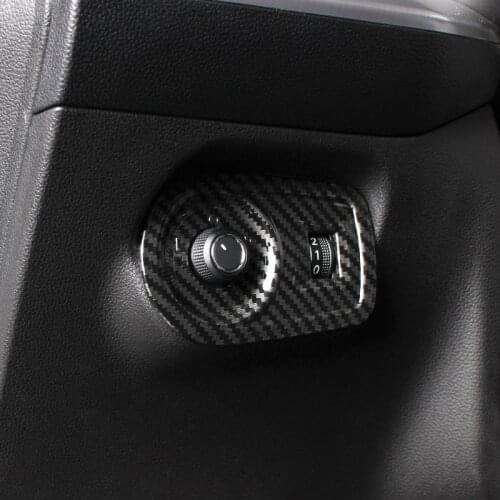 1pc for MG5 2021 Headlamp adjusting panel Decorative frame Carbon fiber pattern
