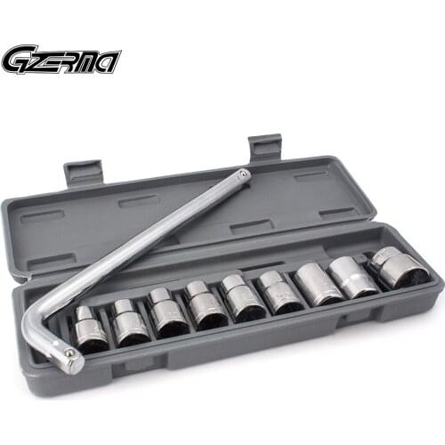 10Pcs 8-24mm Screwdrivers Hexagon Wrench Socket Set for Bike Motorcycle Auto Car Repair Hand Tools Repair Tools Sets