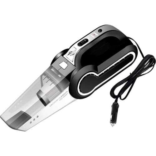 120W 3500mpa Dry And Wet Dual Use Suction Black Multi-Function Wired Car Vacuum Cleaner With LED Light Tire Gauge Tire Inflator