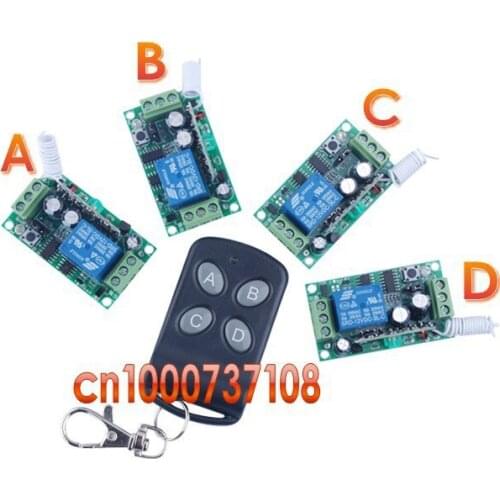 12V 1CH Remote Control Switch System 315/433mhz Transmitter and receiver Radio control system Light control