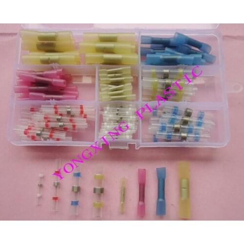 169pcs Heat Shrink Connector butt solder sleeve wire splices AWG 26-24 22-18 16-14 12-10 8-6 Heat Shrink Connector butt solder