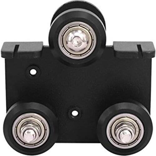 3D Printer Accessories, 3D Printer Extruder Backrest Plate with Pulleys, for Ender-3 Cr-10 Cr-10S