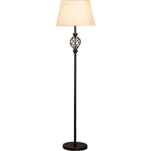 American Style Iron Metal Floor Lamp For Bed Room Bedside Living Room Foyer Study Stand Light Reading Night Standing Lamp LD149