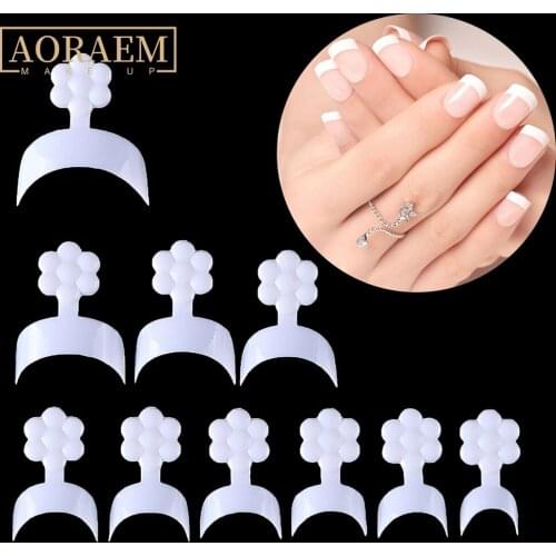 AORAEM 100pcs 1Box Fake Nails Tips False Extension Equipment Press On Nail Packaging Box Artificial Nails DIY Tool Fingernails