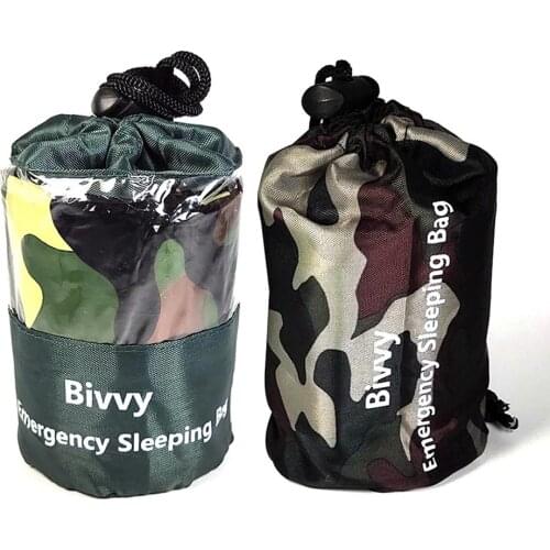 Emergency Sleeping Bag Waterproof Ultralight Bivy Sack Survival Sleeping Bag for Outdoor Camping Hiking
