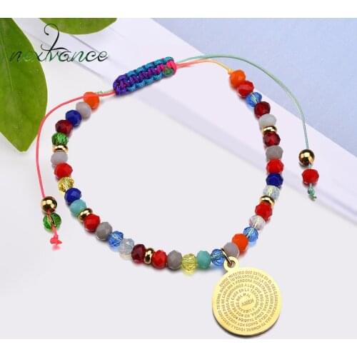 Nextvance Beaded Bracelet Bohemian Elastic Strand Adjustable Bracelet Bible Virgin Mary Armbanden Voor Vrouwen