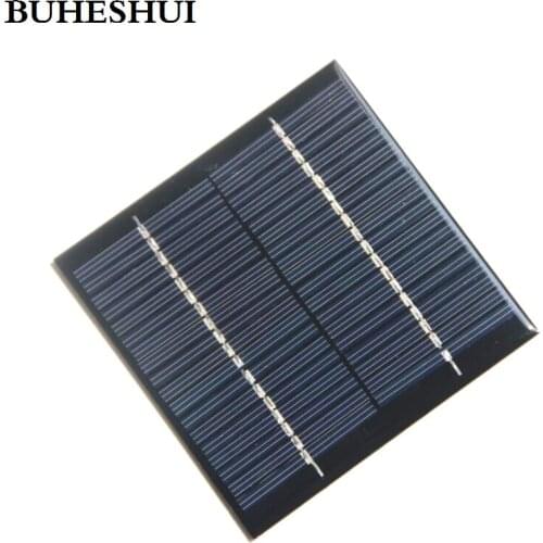 BUHESHUI 1.2W 18V Solar Cell Module Polycrystalline Solar Panel Charger For 12V Battery 100*100MM Epoxy 10pcs/lot