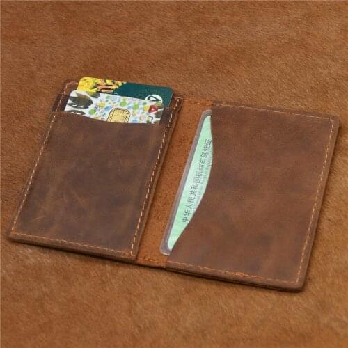 Genuine Leather Card Holder Id Credit Card Case Pasjes Houder Wallet for Credit Cards Cow Leather