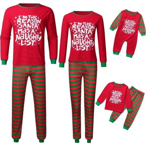 Christmas Family Pajamas Set 2 piece Parent-child Suit Printing Home Service Casual Long Sleeves Homewear New Year Gift