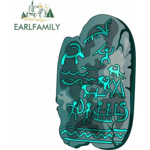 EARLFAMILY 13cm x 7.6cm Creative Stone Motorcycle Car Stickers DIY Rear Windshield Decal Waterproof Car Styling