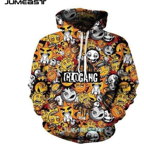 Jumeast Brand Men/Women 3D Printed Sweatshirt Glogang Long Sleeve Sport Pullover New Fashion Spring Hoodies