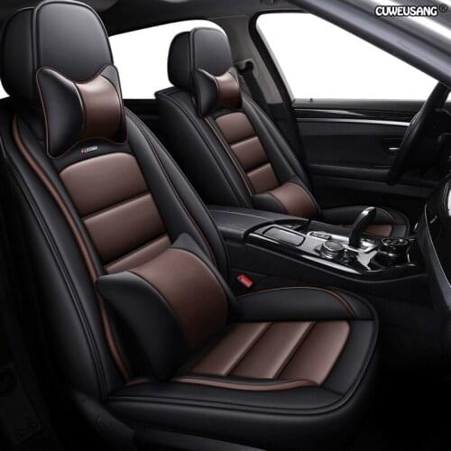 CUWEUSANG leather car seat cover For nissan almera kia spectra ssangyong actyon vw passat b5 b6 car styling auto accessories