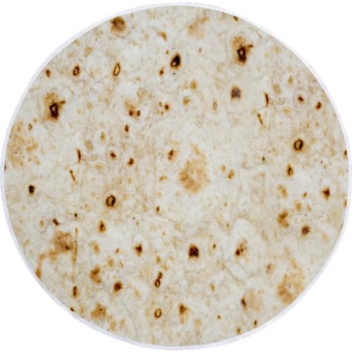 Creative Burrito Wrap Blanket Microfiber Big Round Food Print Beach Towel Absorbent Bath Towel Travel Swimming Beach Towels