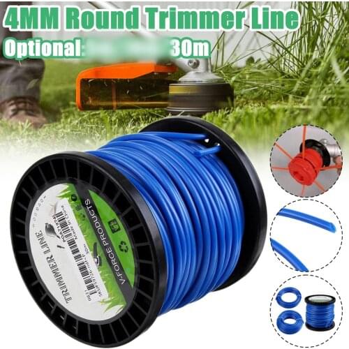 Trimmer Line 4mm X 30m Heavy Duty Nylon Round Strimmer Trimmer Line Brushcutter Cord Wire