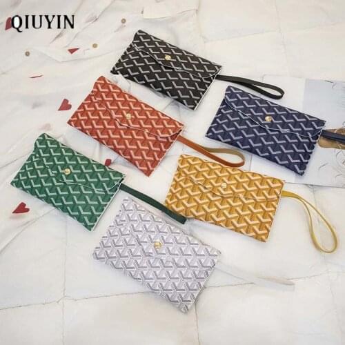 Qiuyin Cute Walet Designer Minimalist Bag Plaid Purse Clutch Bag Card Holder Womens/ladies Wallet Coin and Money Purse Leather
