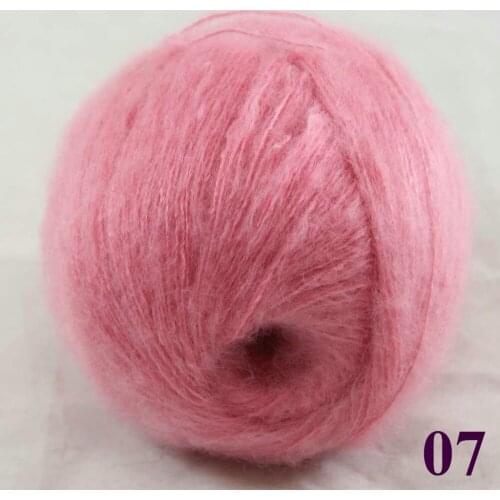 Sale 5 balls x 50g Soft and comfortable MOHAIR Cashmere silk hand Knitting Yarn Pink 290-07