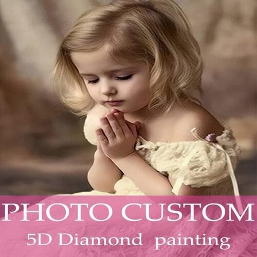XIAOYU Photo Customization 5D Diamond Drawing Kit By Number Embroidery DIY Full Square/Round Of Rhinestones Mosaic Drill