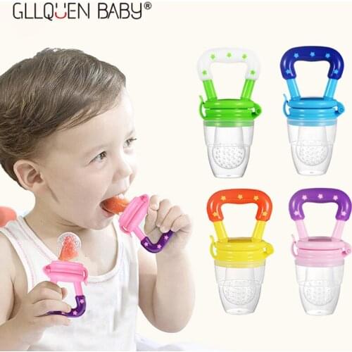 Fresh Food Nibbler Baby Pacifiers Fruit Food For Baby Safe Teat Pacifier Bottles Learn Feeding Drinking Water Handle Nipple