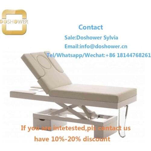 Fit master massage table with wood furniture facial bed for electric vibrator massage bed